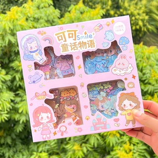 สติกเกอร์ ลาย Cocoa Fairy Tale Journal สําหรับตกแต่งสมุดไดอารี่ DIY จํานวน 100 ชิ้น