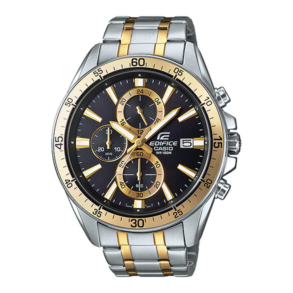 Casio Edifice นาฬิกาข้อมือผู้ชาย สายสแตนเลส สีเงิน EFR-546SG-1AVUDF Gold/Silver