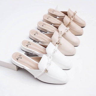 ALIN นิหน่า: รองเท้าเปิดส้นแต่งโบว์ งานน่ารักมาก Size 36-41