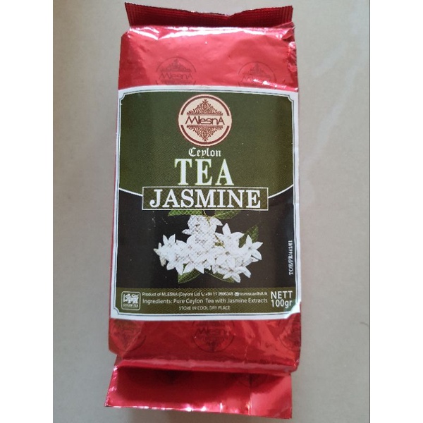 ชาดำกลิ่นมะลิ ยี่ห้อ Mlesna  (Mlesna Jasmine Black Tea) ขนาด 100 กรัม