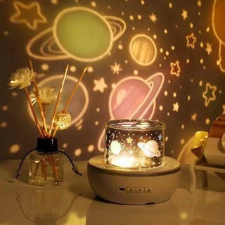 โคมไฟหัวเตียง ✴Starry Sky Projector Xiaoye Lantern โรแมนติกหมุนรอบห้องนอนเด็กในฝันที่เต็มไปด้วยไฟนอนหลับนอนหลับ◈