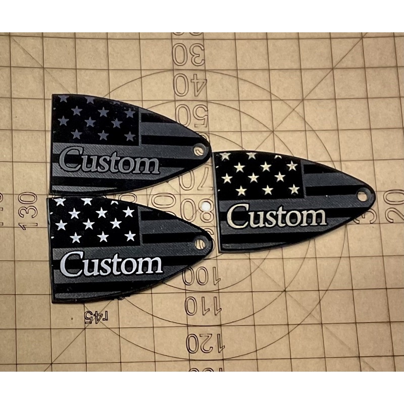 trussrod cover for prs guitars แผ่นปิดที่ขันคอ สำหรับ กีต้าร์ PRS SE, PRS USA ลาย america and custom