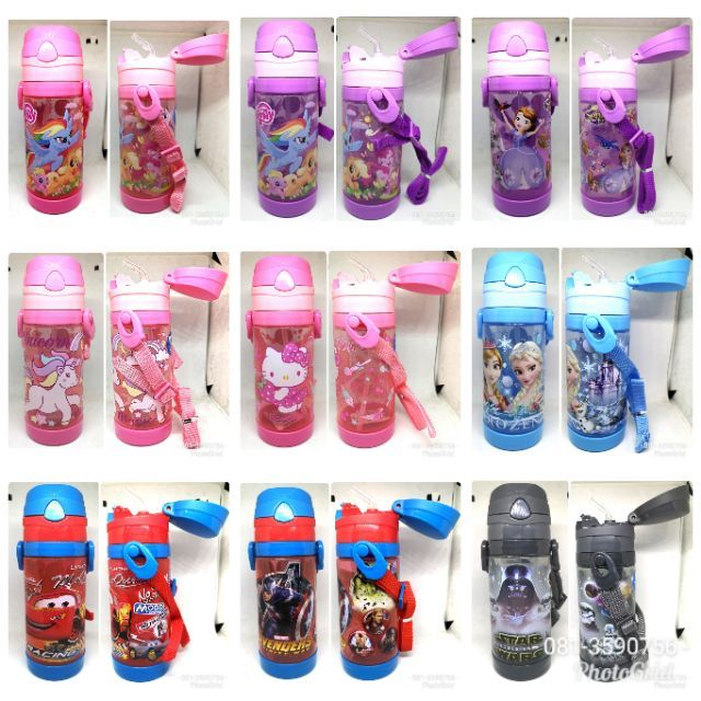 ขวดน้ำหลอดเด้ง มีสายสะพาย​ BPA​ Free