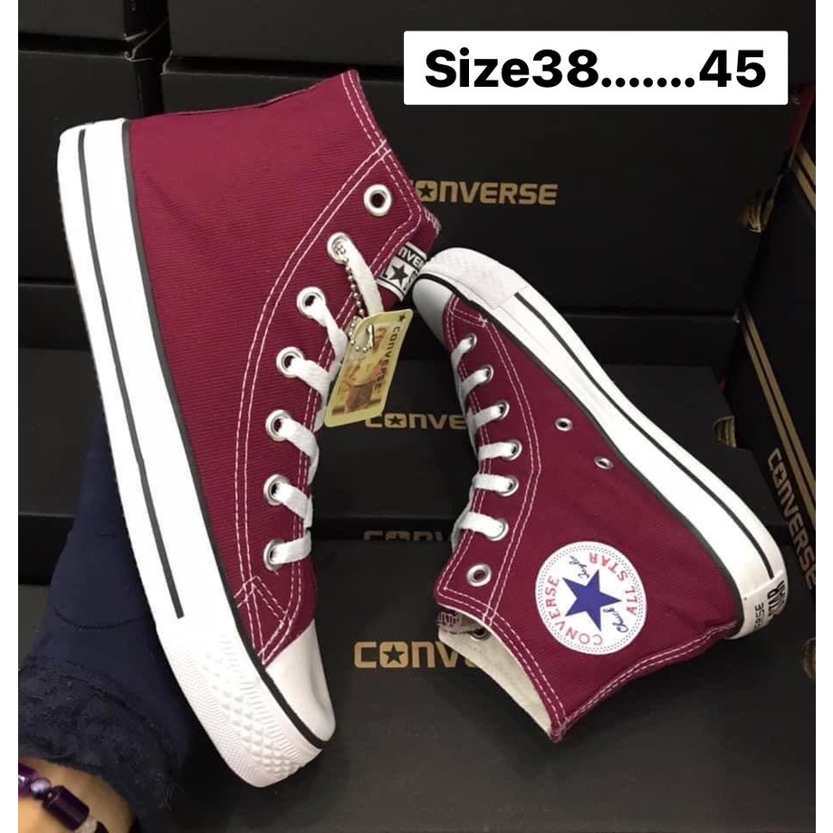 【All New!!💥】รองเท้าผ้าใบคอนเวิร์สหุ้มข้อ (Size:36-45 ) มี 4 สี รับประกันสินค้าตรงตามภาพ 100% พร้อมส่ง ถูกสุด ล็อตใหม่🚀✨