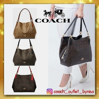 Coach HALLIE SHOULDER BAG IN SIGNATURE CANVAS