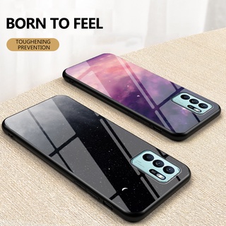 เคสโทรศัพท์มือถือกระจกแข็ง ไล่ระดับสี สำหรับ Oppo Reno6 Z Reno 6 6Z Reno6Z 5G กรณีแก้ว เคสแข็งเคสปกแฟชั่น Glass Phone Case Cover