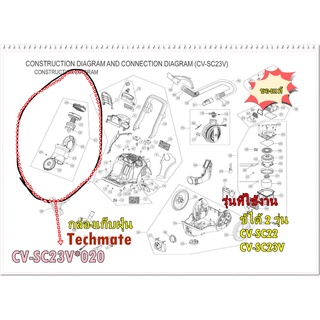 อะไหล่ของแท้/กล่องเก็บฝุ่นเครื่องดูดฝุ่นฮิตาชิ/CV-SC23V*020/HITACHI/ใช้ได้ 2 รุ่น  CV-SC22 CV-SC23V