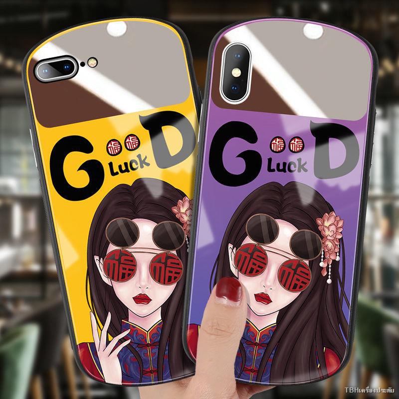 เคสมือถือ Apple x 7plus หญิง iPhone11 แก้ว 11pro รวมทุกอย่าง 8plus ซิลิโคน xsmax net สีแดง 6