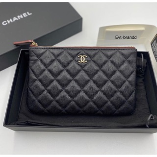 New chanel ocase caviar size 8 ใหญ่นะคะ HL29 black caviar light gold