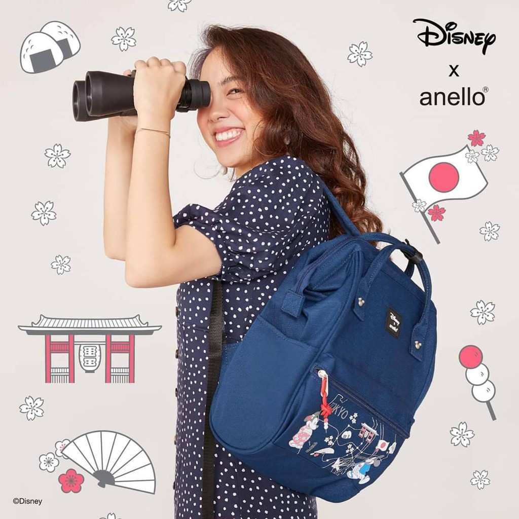 ANELLO กระเป๋าเป้ Mini Disney x anello DT-G008 สีกรมท่า