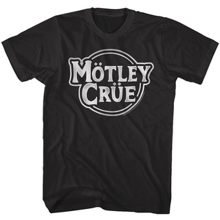 เสื้อยืดผ้าฝ้ายพิมพ์ลายแฟชั่นเสื้อยืด พิมพ์ลายโลโก้วงร็อค Motley Crue สไตล์วินเทจ สําหรับผู้ชาย