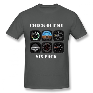 เสื้อยืด ผ้าฝ้าย พิมพ์ลายกราฟฟิค Aviation 6 แพ็ค