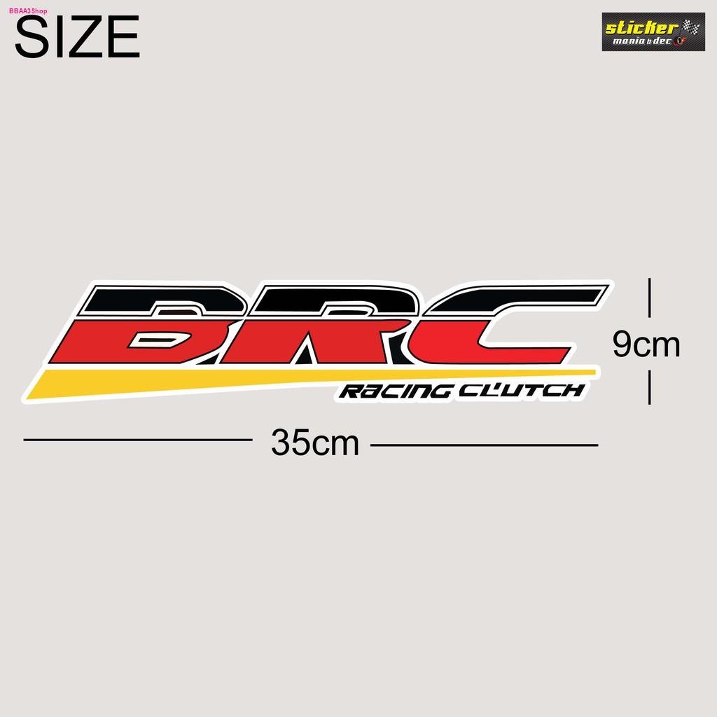สติ๊กเกอร์ BRC Racing Clutch สติ๊กเกอร์แต่งซิ่ง 1 คู่ เนื้อเกรด เกรดพรีเมี่ยม ขนาด 35x9 cm (SMD-003)