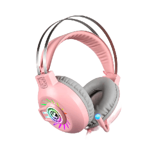 หูฟังเกมมิ่ง Tsunami M10 Pink 7.1 Surround Sound Software RGB Gaming Headset (รับประกันสินค้า 2 ปี)