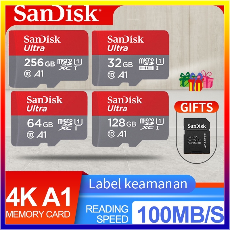 512GB Micro SD 32/64/128/256GB/512GB Kartu Memori 100MB/S Ultra Class 10 Memory card