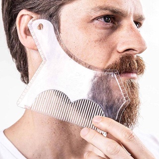 พร้อมส่ง  1Pc Men Beard Shapingจัดแต่งทรงผมแม่แบบหวีตัดShaper Stencilสำหรับผู้ชายเคราหวีเครื่องมือสำหรับความงามรักษาที่ถ