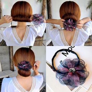 [พร้อมส่ง]Hair Hoop hair accessories hair feeder fabric drill in 3 colors beautiful artificial Hairpin กิ๊บติดผม 3 สี