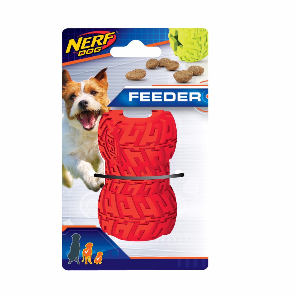 Nerf Dog ของเล่นหมา ลายยางล้อรถ มีช่องใส่ขนมหอมท้าทายให้เอาขนมออก ขนาดเล็กและกลาง