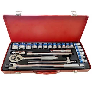 MOLITA TOOLS ชุดเครื่องมือ ประแจ ชุดบล็อก 24 ชิ้น ขนาด 1/2 (4หุน) CR-V แท้