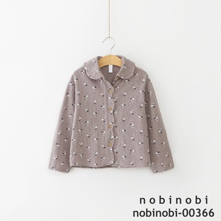 nobinobi-00366 (เสื้อเชิ๊ตลายดอกไม้สีม่วง)