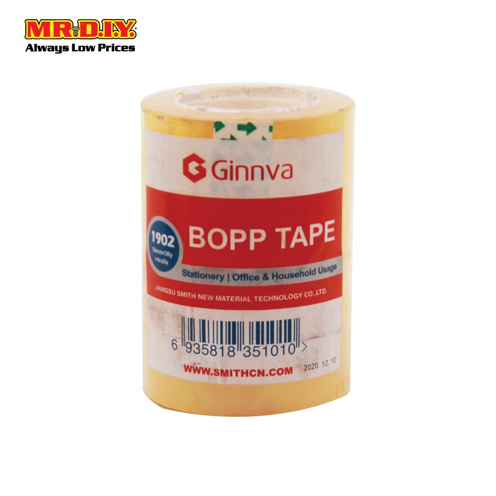 Ginnva Bopp เทป (4 ชิ้น) (1.8 ซม. x 91 ม.)