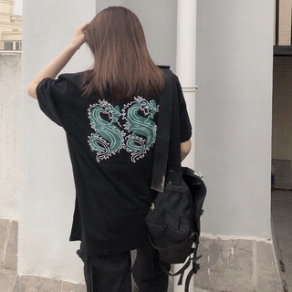 เสื้อยืดโอเวอร์ไซส์Guess 88RISING เสื้อยืดแขนสั้น พิมพ์ลายมังกร สไตล์ฮิปฮอปS-3XL