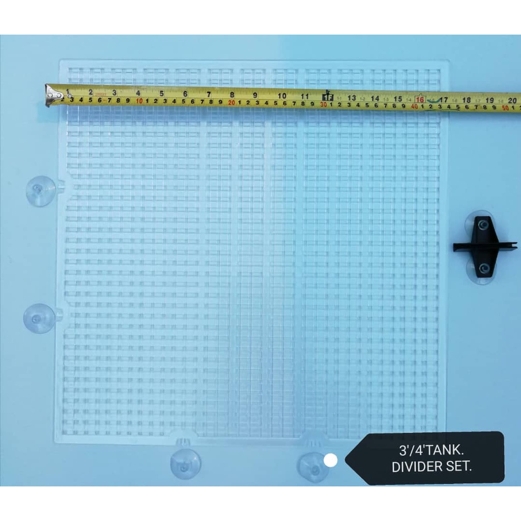 3 หรือ 4 ฟุต Aquarium Fish Tank Divider Separator 44cm x 44cm [L]