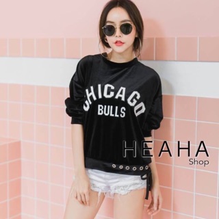 👑เสื้อแขนยาว สกรีน CHICAGO BULLS