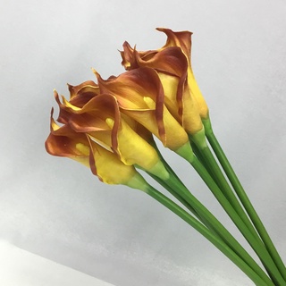 OrientalFineArt คาล่าลิลลี่ตูม Calla lily-orange ดอกสวยเสมือนจริง(CM-01025 Orange)