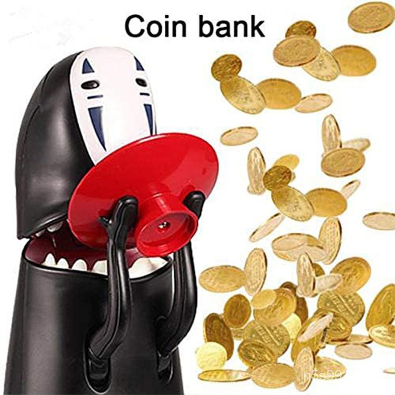 Spirited Away Kaonashi NoFace Piggy Bank Toy Automatic Eaten Coin Bank