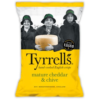 ว๊าว🍟 Tyrrells  Cheddar Cheese150g คุณภาพระดับพรีเมี่ยม