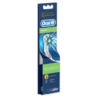 Oral-B ออรัลบี หัวแปรงสีฟันไฟฟ้า ครอสแอคชั่น ขนแปรงไขว้ 2 ชิ้น