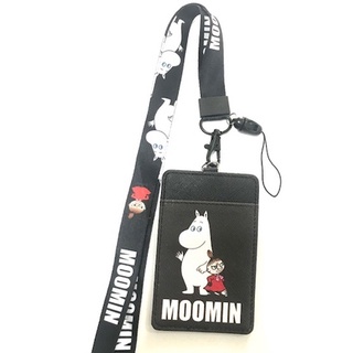 MOOMIN 2B สายคล้องคอ สายคล้องบัตร ที่ใส่บัตร ซองใส่บัตร พร้อมสายคล้องคอ ลาย MOOMIN สวยงาม สำหรับ บัตร 6x8 cm   MANOPNEST