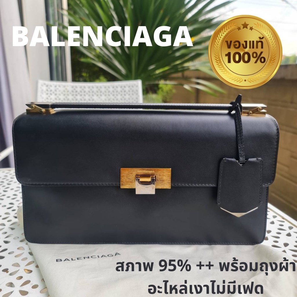 ิกระเป๋า BALENCIAGA มือสองบาเลนเซียก้า made in italy ของแท้วินเทจหนังแท้สีดำ สภาพ 95 เปอร์เซนต์ขึ้น เก็บไม่เคยใช้ ใหม่