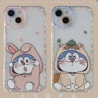 เคส Samsung A13 A73 M52 A03 A12 A02S A03S A71 A51 A02 A50 A50S A30S A72 A52 A32 A22 A21S A30 A20 S20 Fe S20 S10 S30 Plus S20 S21 S30 Ultra S12 Note10 Lite M02 เคสนิ่ม Doraemon ซิลิโคนนุ่มเคสใสสแควร์ขอบแองเจิลป้องกันตากล้องกันกระแทกการ์ตูนสไตล์น่ารักสำหรับ