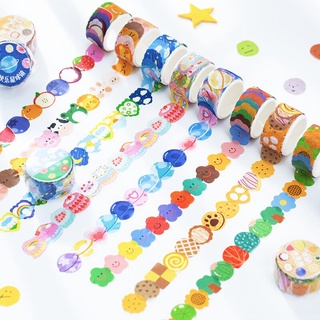 สติ๊กเกอร์เทปวาชิลายการ์ตูนสัตว์ดอกไม้ผลไม้น่ารักสําหรับตกแต่งอัลบั้มไดอารี่ 100 ชิ้น