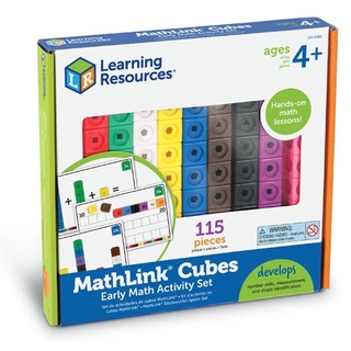 Learning Resources, MathLink Cubes Early Math Activity Set สร้างทักษะพื้นฐานคณิตศาสตร์ เสริมพัฒนาการเลข ของเล่นเด็ก 4 ปี