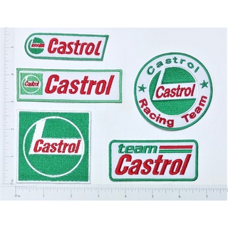 CASTROL LOGO Benz Ducati BMW spaco motor racing sport โลโก้ออดี้ โลโก้ ตัวรีดติดเสื้อ เย็บติดเสื้อ อุปกรณ์ตกแต่งเสื