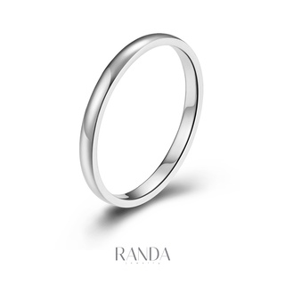 Randa แหวนนิ้วชี้ แบบมล การงาน เจริญก้าวหน้า บาง 2 mm ทุกสีผิว สแตนเลส สีเงิน สีพิ้งโกล สีทอง ไม่ลอก ไม่ดำ