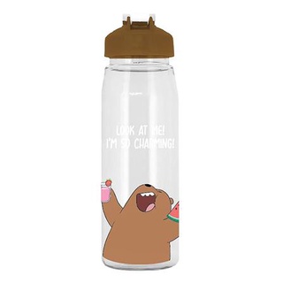 ภาชนะใส่น้ำ ขวดน้ำ PETG 0.95 ลิตร KECH WE BARE BEARS สีน้ำตาล ใช้สำหรับบรรจุเครื่องดื่ม