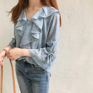 [pre] Summer Korean women wear loose forest flowers