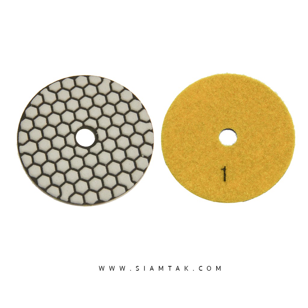 ใบขัดแห้ง 4 นิ้ว เบอร์ 1 DRY POLISHING PADS  4 Inches NUMBER 1  Marble tools Granite tools Tile tool