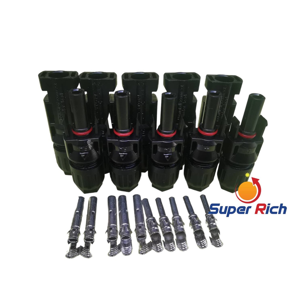 MC4 Connector หัวต่อแผงโซล่าเซลล์  Male Female M/F Wire Cable Connector Set Solar Panel IP67 Adapte