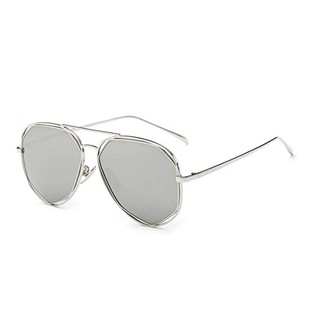 แว่นตา GAMT Aviator Sunglasses Polarized - Silver กรอบเงิน เลนส์ปรอท Polarize สีเงิน​ ของแท้