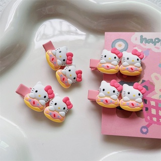 โดนัท Hello Kitty กิ๊บติดผม การ์ตูนน่ารัก ปากเป็ด คลิปสาวหวาน กิ๊บด้านข้าง เครื่องประดับผม