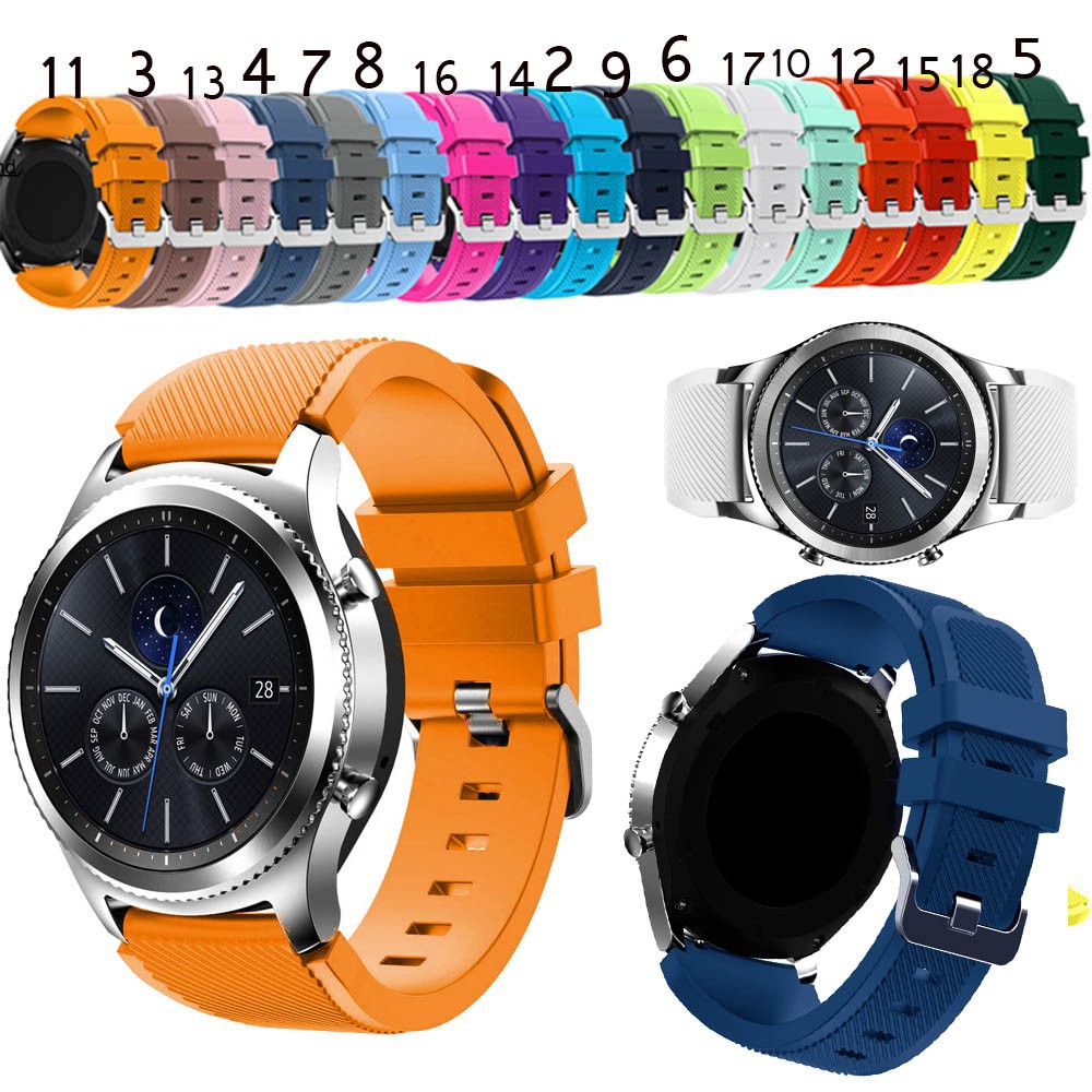 สายนาฬิกาข้อมือ แบบซิลิโคน สำหรับ Samsung Gear S3 Gear S3 Frontier Classic Huawei Watch Gt 46 มม. 22 มม.