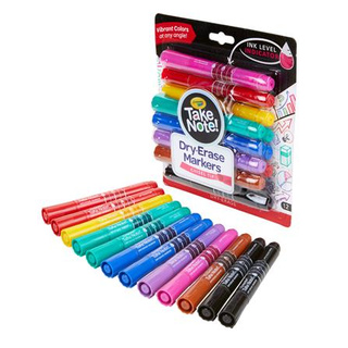 HomeDoDee สี ศิลปะ สีเมจิกเขียนไวท์บอร์ดหัวตัด 12 แท่ง CRAYOLA เครื่องเขียน วาดภาพระบายสี