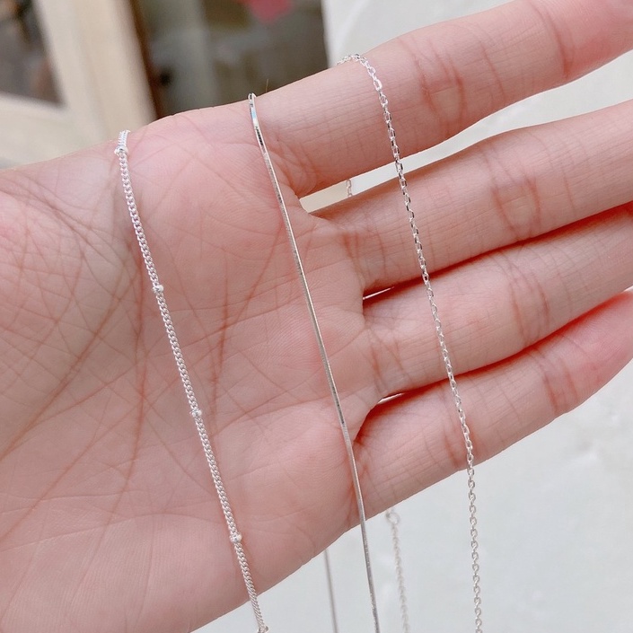 Suwann.na สร้อยคอ สร้อยคอเงินแท้ สร้อยเปล่า