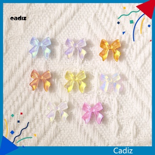 Cadi อุปกรณ์ตกแต่งเล็บ รูปโบว์ 3D ขนาดเล็ก สีสดใส DIY 50 ชิ้น