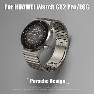 ราคาPORSCHE สายนาฬิกาข้อมือสแตนเลสสําหรับ Huawei Watch GT2 Pro / Ecg